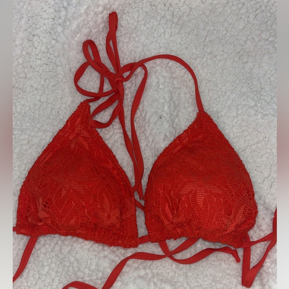 orange stringy bikini